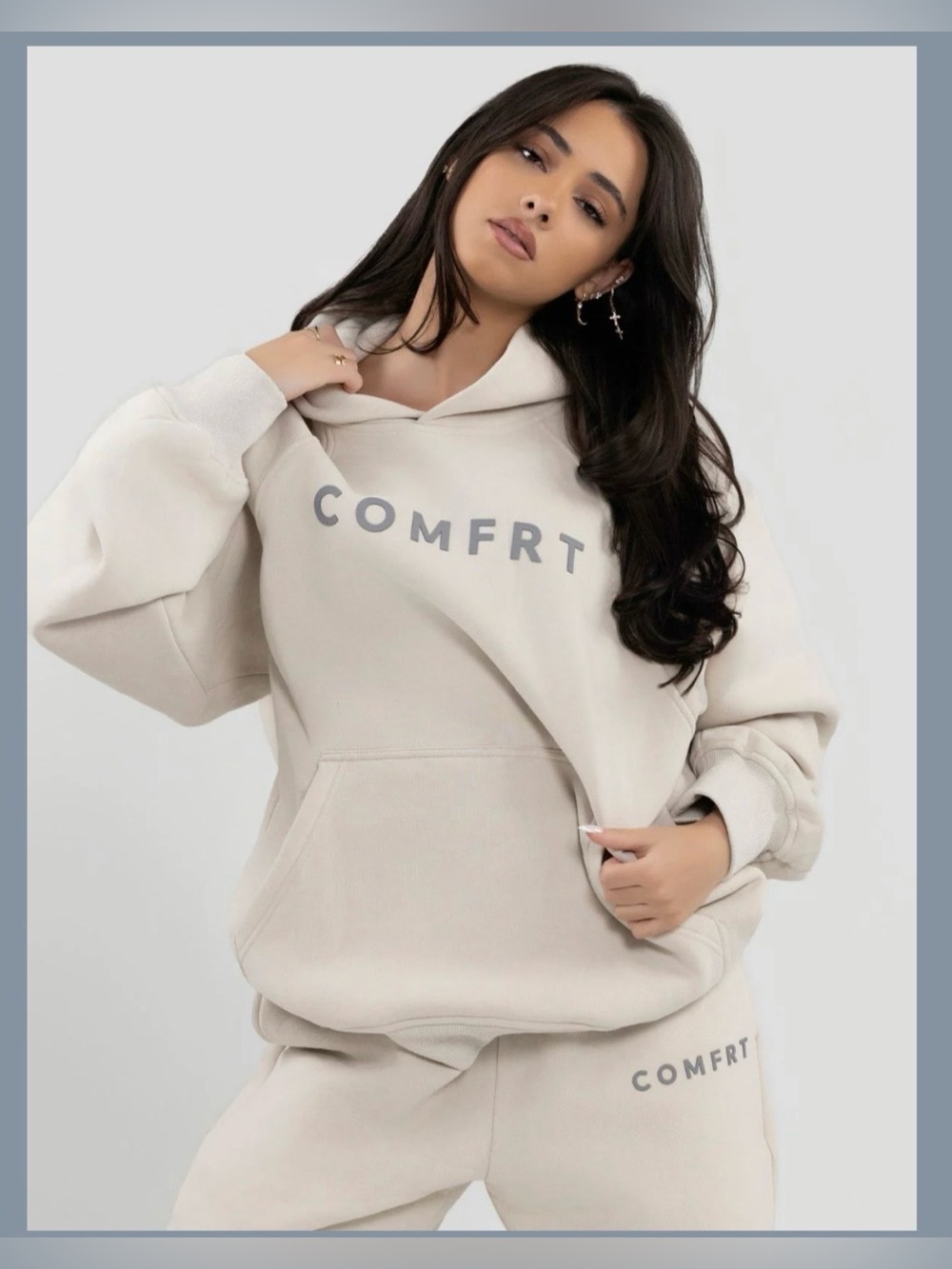 COMFRT Tranquil Hoodie Unisex Relaxed Pullover sweatshirt medium Color cotton